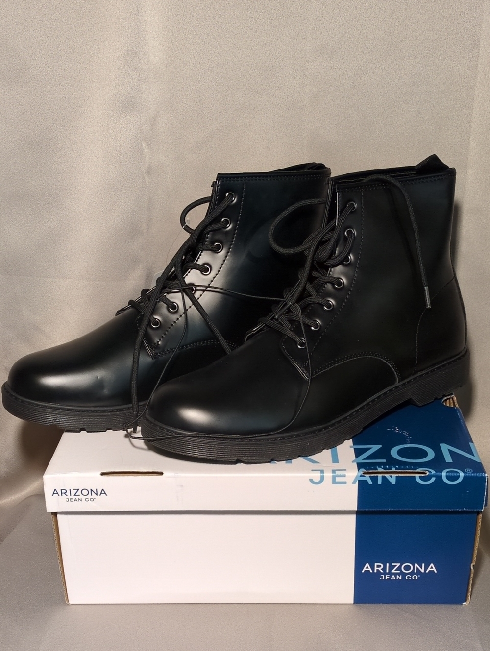 Arizona Jean Company Black Lace-Up Ankle Boots